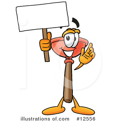 Royalty-Free (RF) Plunger Character Clipart Illustration by Mascot Junction - Stock Sample #12556