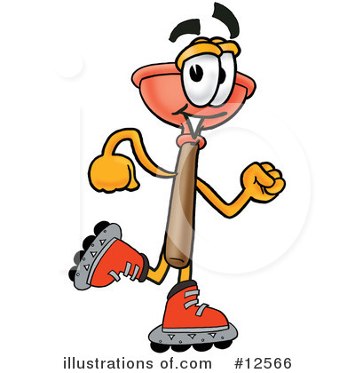 Roller Blades Clipart #12566 by Mascot Junction