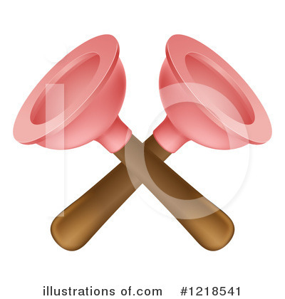 Royalty-Free (RF) Plunger Clipart Illustration by AtStockIllustration - Stock Sample #1218541