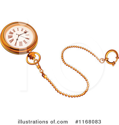 Royalty-Free (RF) Pocket Watch Clipart Illustration by Pushkin - Stock Sample #1168083