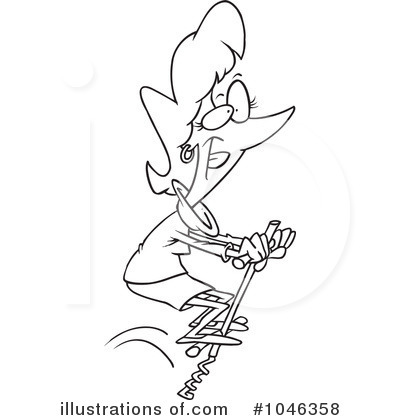Royalty-Free (RF) Pogo Stick Clipart Illustration by toonaday - Stock Sample #1046358