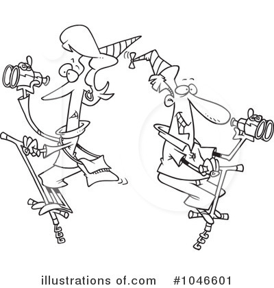 Royalty-Free (RF) Pogo Stick Clipart Illustration by toonaday - Stock Sample #1046601