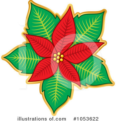 Royalty-Free (RF) Poinsettia Clipart Illustration by Any Vector - Stock Sample #1053622