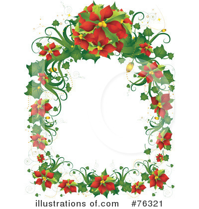 Royalty-Free (RF) Poinsettia Clipart Illustration by BNP Design Studio - Stock Sample #76321