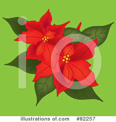 Royalty-Free (RF) Poinsettia Clipart Illustration by Pams Clipart - Stock Sample #82257