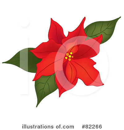 Royalty-Free (RF) Poinsettia Clipart Illustration by Pams Clipart - Stock Sample #82266