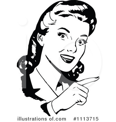 Royalty-Free (RF) Pointing Clipart Illustration by Prawny Vintage - Stock Sample #1113715