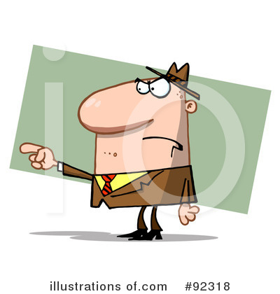 Royalty-Free (RF) Pointing Clipart Illustration by Hit Toon - Stock Sample #92318