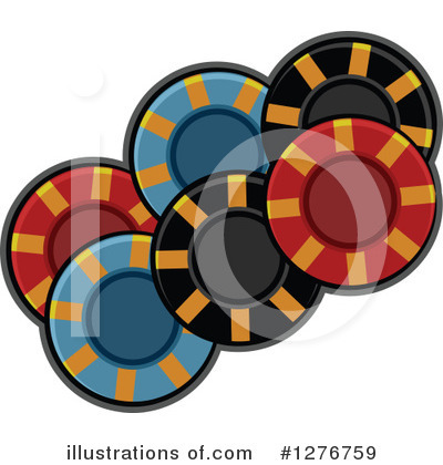 Royalty-Free (RF) Poker Chips Clipart Illustration by BNP Design Studio - Stock Sample #1276759