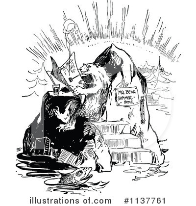 Royalty-Free (RF) Polar Bear Clipart Illustration by Prawny Vintage - Stock Sample #1137761