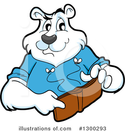 Royalty-Free (RF) Polar Bear Clipart Illustration by LaffToon - Stock Sample #1300293