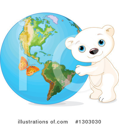 Royalty-Free (RF) Polar Bear Clipart Illustration by Pushkin - Stock Sample #1303030