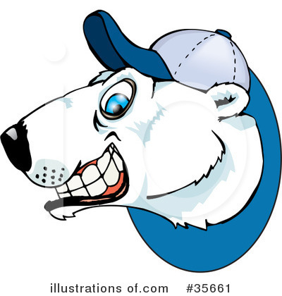 Royalty-Free (RF) Polar Bear Clipart Illustration by Dennis Holmes Designs - Stock Sample #35661