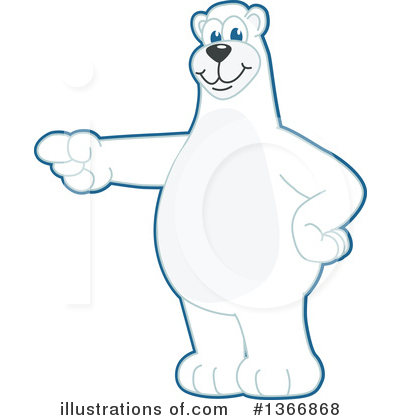 Royalty-Free (RF) Polar Bear School Mascot Clipart Illustration by Mascot Junction - Stock Sample #1366868