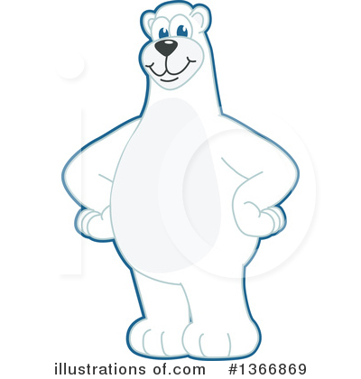 Royalty-Free (RF) Polar Bear School Mascot Clipart Illustration by Mascot Junction - Stock Sample #1366869