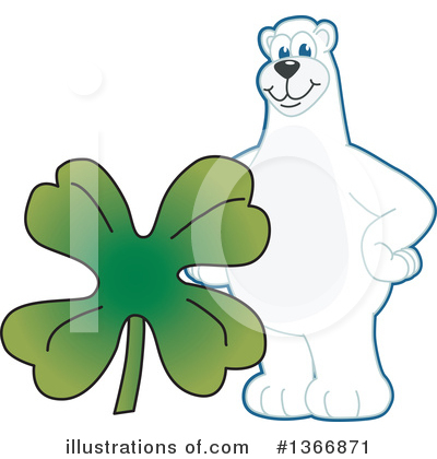 Royalty-Free (RF) Polar Bear School Mascot Clipart Illustration by Mascot Junction - Stock Sample #1366871