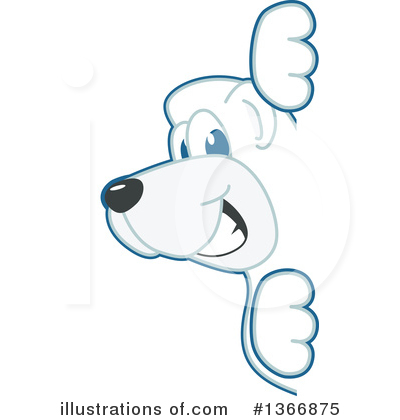 Royalty-Free (RF) Polar Bear School Mascot Clipart Illustration by Mascot Junction - Stock Sample #1366875