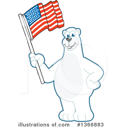 Royalty-Free (RF) Polar Bear School Mascot Clipart Illustration by Mascot Junction - Stock Sample #1366883