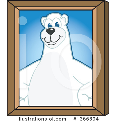 Royalty-Free (RF) Polar Bear School Mascot Clipart Illustration by Mascot Junction - Stock Sample #1366894