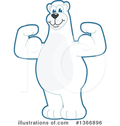 Royalty-Free (RF) Polar Bear School Mascot Clipart Illustration by Mascot Junction - Stock Sample #1366896