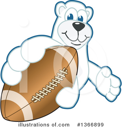 Royalty-Free (RF) Polar Bear School Mascot Clipart Illustration by Mascot Junction - Stock Sample #1366899