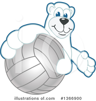 Polar Bear School Mascot Clipart #1366900 by Mascot Junction
