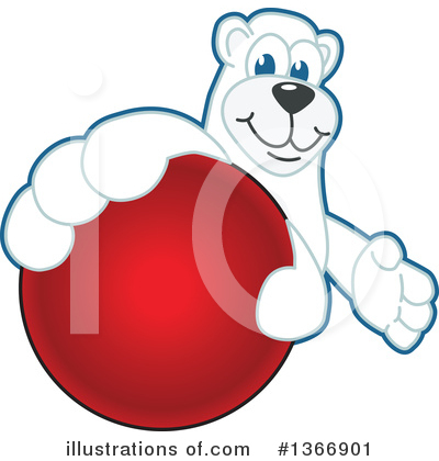 Royalty-Free (RF) Polar Bear School Mascot Clipart Illustration by Mascot Junction - Stock Sample #1366901