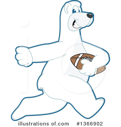 Polar Bear School Mascot Clipart #1366902 by Mascot Junction