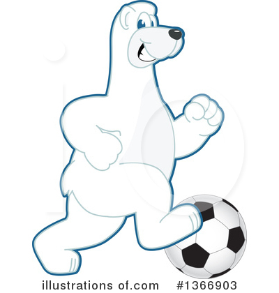 Royalty-Free (RF) Polar Bear School Mascot Clipart Illustration by Mascot Junction - Stock Sample #1366903