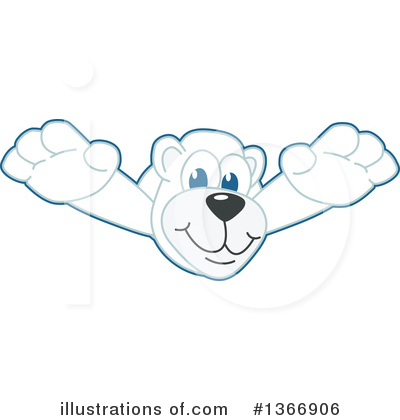 Royalty-Free (RF) Polar Bear School Mascot Clipart Illustration by Mascot Junction - Stock Sample #1366906