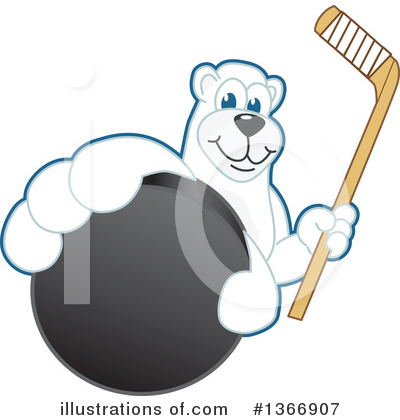 Royalty-Free (RF) Polar Bear School Mascot Clipart Illustration by Mascot Junction - Stock Sample #1366907