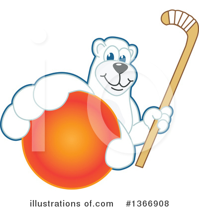 Royalty-Free (RF) Polar Bear School Mascot Clipart Illustration by Mascot Junction - Stock Sample #1366908