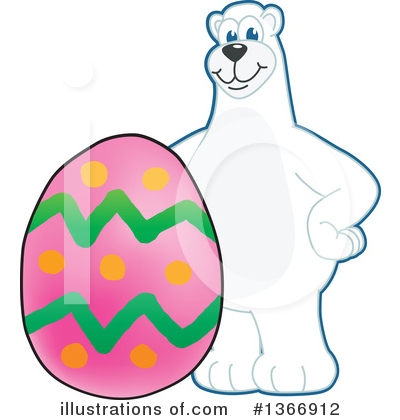 Royalty-Free (RF) Polar Bear School Mascot Clipart Illustration by Mascot Junction - Stock Sample #1366912
