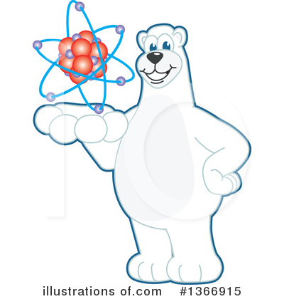 Royalty-Free (RF) Polar Bear School Mascot Clipart Illustration by Mascot Junction - Stock Sample #1366915