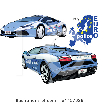 Royalty-Free (RF) Police Car Clipart Illustration by dero - Stock Sample #1457628