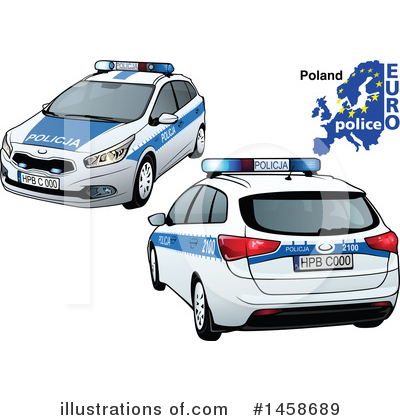 Royalty-Free (RF) Police Car Clipart Illustration by dero - Stock Sample #1458689