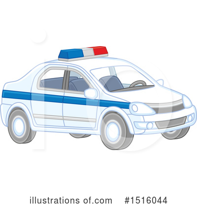 Royalty-Free (RF) Police Car Clipart Illustration by Alex Bannykh - Stock Sample #1516044