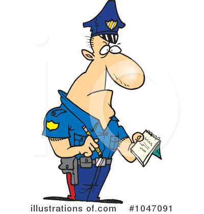 Royalty-Free (RF) Police Clipart Illustration by toonaday - Stock Sample #1047091