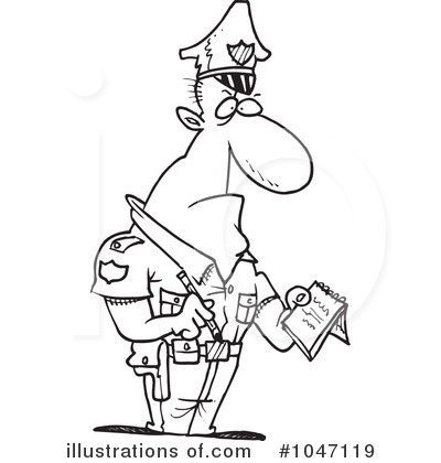 Royalty-Free (RF) Police Clipart Illustration by toonaday - Stock Sample #1047119
