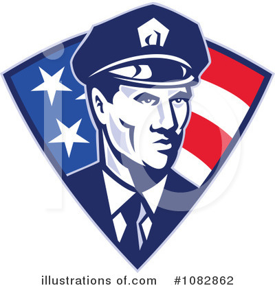 Royalty-Free (RF) Police Clipart Illustration by patrimonio - Stock Sample #1082862