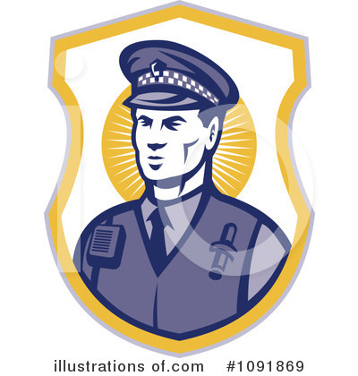 Royalty-Free (RF) Police Clipart Illustration by patrimonio - Stock Sample #1091869