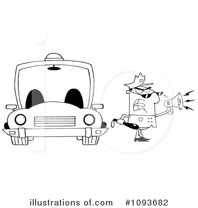 Police Car Clipart #1093682 by Hit Toon