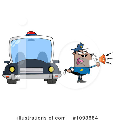 Cop Car Clipart #1093684 by Hit Toon