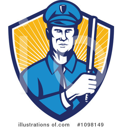 Royalty-Free (RF) Police Clipart Illustration by patrimonio - Stock Sample #1098149