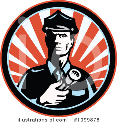 Royalty-Free (RF) Police Clipart Illustration by patrimonio - Stock Sample #1099878