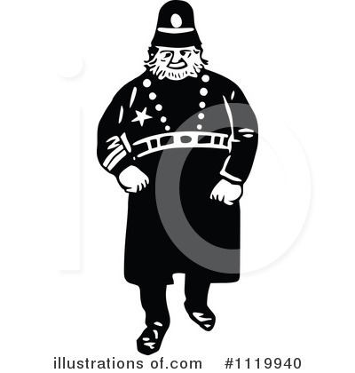 Royalty-Free (RF) Police Clipart Illustration by Prawny Vintage - Stock Sample #1119940