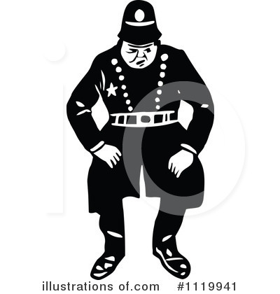 Royalty-Free (RF) Police Clipart Illustration by Prawny Vintage - Stock Sample #1119941