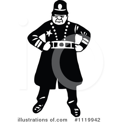 Royalty-Free (RF) Police Clipart Illustration by Prawny Vintage - Stock Sample #1119942
