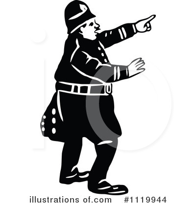 Royalty-Free (RF) Police Clipart Illustration by Prawny Vintage - Stock Sample #1119944
