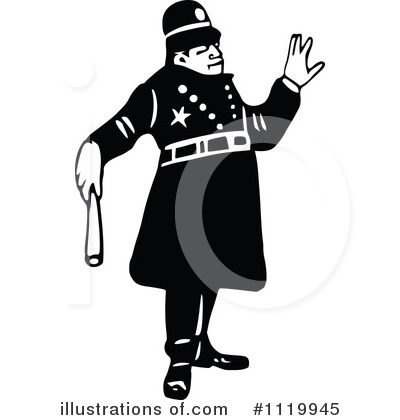 Royalty-Free (RF) Police Clipart Illustration by Prawny Vintage - Stock Sample #1119945